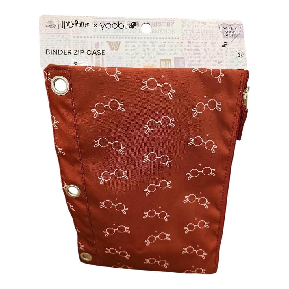 Yoobi Maroon Binder Zip Case